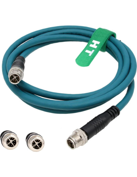 Cable Ethernet Cat7e M12 8 Pines X-Codificado 3m HangTon