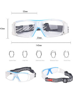Gafas Deportivas Unisex Antivaho para Baloncesto y Fútbol 2