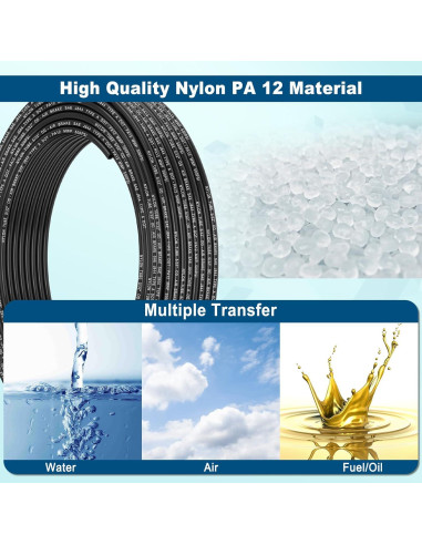 Manguera de Aire Boeray 5/32" OD Nylon 11m Aprobada DOT