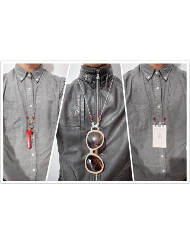 Cadena para Gafas Acero Inoxidable Clip 73.66 cm Unisex