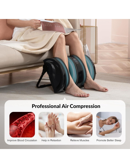 Masajeador de pies y pantorrillas Snailax 598RC con calor