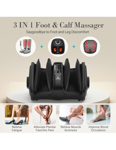Masajeador de pies y pantorrillas CuPiLo CPL-5599RC con calor