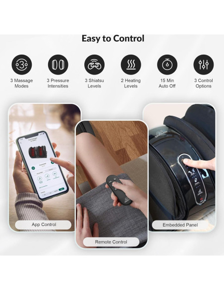 Masajeador de pies y pantorrillas Snailax 598RC con calor