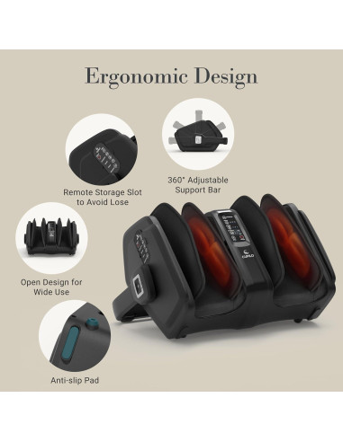 Masajeador de pies y pantorrillas CuPiLo CPL-5599RC con calor