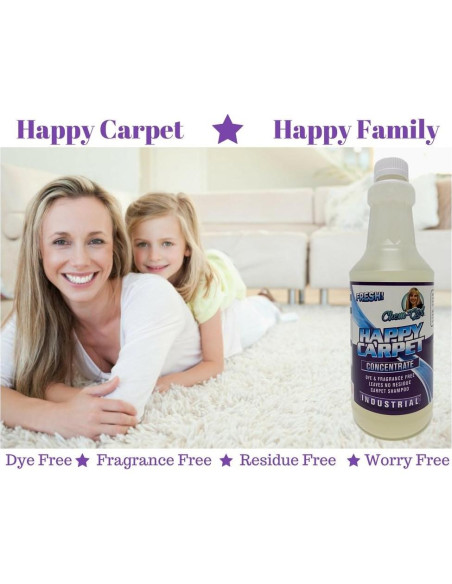 Champú Concentrado Happy Carpet 946 ml - Elimina Manchas y Olores