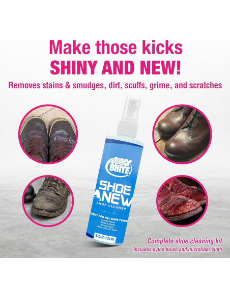 Kit de Limpieza de Zapatos ShoeAnew Quick N Brite - 8oz