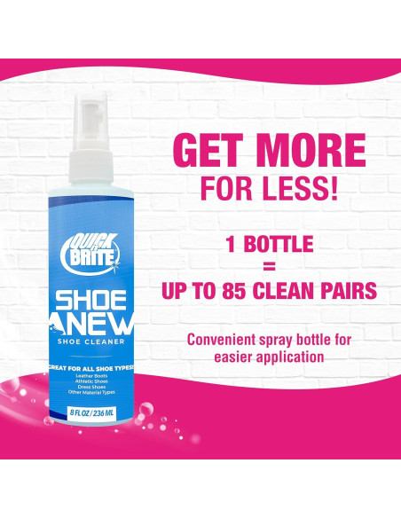 Kit de Limpieza de Zapatos ShoeAnew Quick N Brite - 8oz