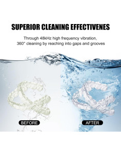 Limpiador Ultrasónico 48kHz PMUBEAUTY 250ml Portátil 3 Velocidades 2