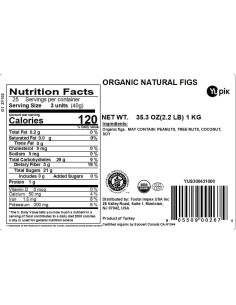 Higos Secos Orgánicos Yupik 1 kg - Sin Gluten, Vegano 2