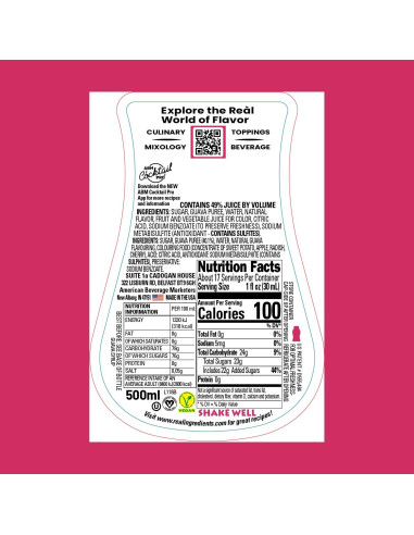 Jarabe de Guayaba Rel Infused Exotics - Paquete de 3 Botellas 500ml