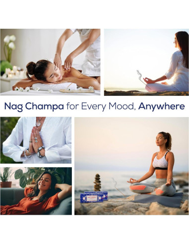 Incienso Natural Satya Nagchampa 500 g con Soporte Raajsee