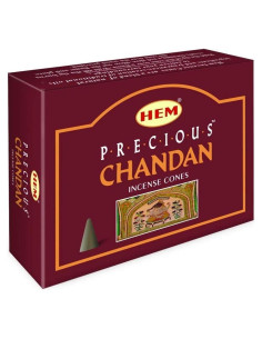 Conos de Incienso HEM Chandan 120 Unidades - Sándalo Natural