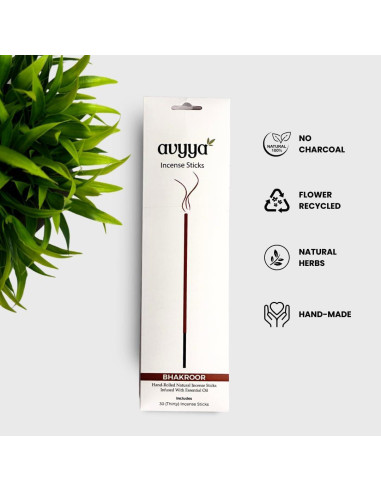 Varitas de Incienso Hechas a Mano Avyya - 30 Piezas Bakhoor
