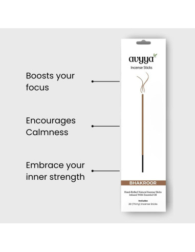 Varitas de Incienso Hechas a Mano Avyya - 30 Piezas Bakhoor