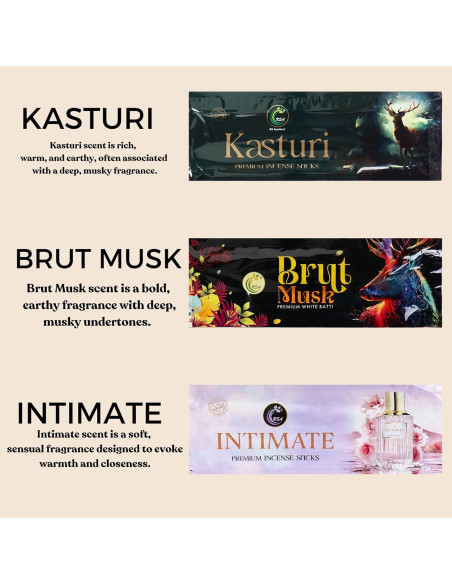 Juego de Incienso Premium Hashcart - 6 Fragancias Naturales