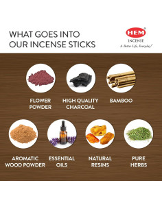 Varitas de Incienso Vainilla Francesa HEM - 120 Varitas 23 cm 2