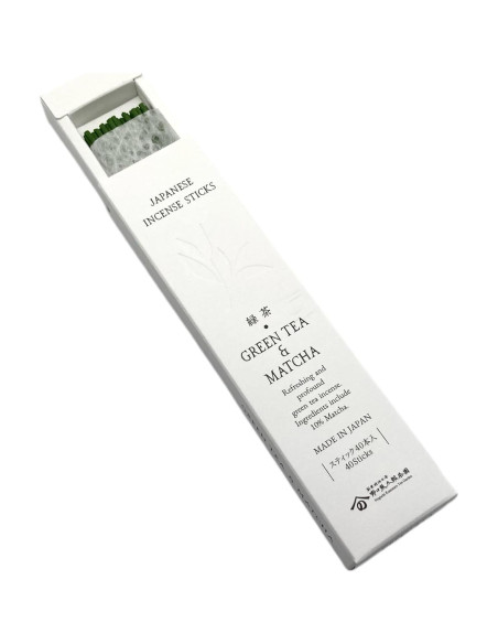Varitas de Incienso Japonés Noguchi - Té Verde Matcha, 40 Unidades