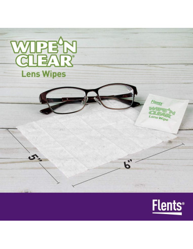 Toallitas para Lentes Flents 150 Unidades Limpieza Suave