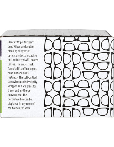Toallitas para Lentes Flents 150 Unidades Limpieza Suave