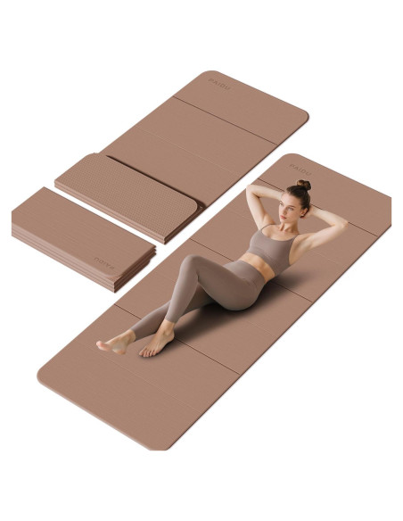 Alfombrilla de Yoga Plegable PAIDU 10mm Antideslizante 190.5x66cm