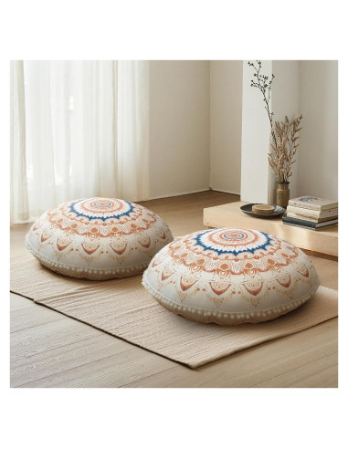 Cojín de Meditación Redondo DAWNYIELD 80cm Espuma Viscoelástica