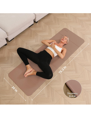 Alfombrilla de Yoga Plegable PAIDU 10mm Antideslizante 190.5x66cm