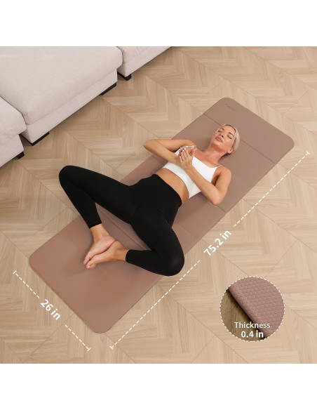 Alfombrilla de Yoga Plegable PAIDU 10mm Antideslizante 190.5x66cm