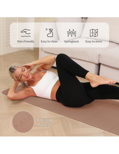 Alfombrilla de Yoga Plegable PAIDU 10mm Antideslizante 190.5x66cm