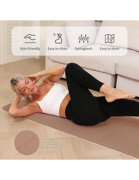 Alfombrilla de Yoga Plegable PAIDU 10mm Antideslizante 190.5x66cm
