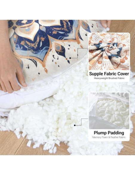 Cojín de Meditación Redondo DAWNYIELD 80cm Espuma Viscoelástica