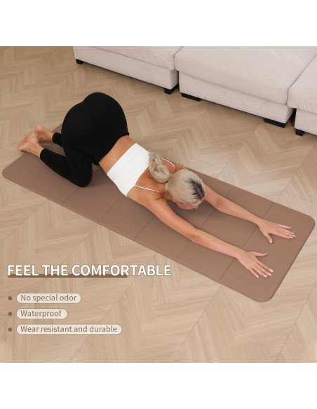 Alfombrilla de Yoga Plegable PAIDU 10mm Antideslizante 190.5x66cm