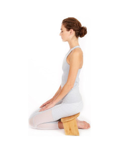 Banco de Meditación Plegable Green Eos de Bambú Ergonómico 2