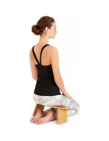 Banco de Meditación Plegable Green Eos de Bambú Ergonómico