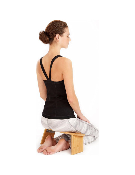 Banco de Meditación Plegable Green Eos de Bambú Ergonómico