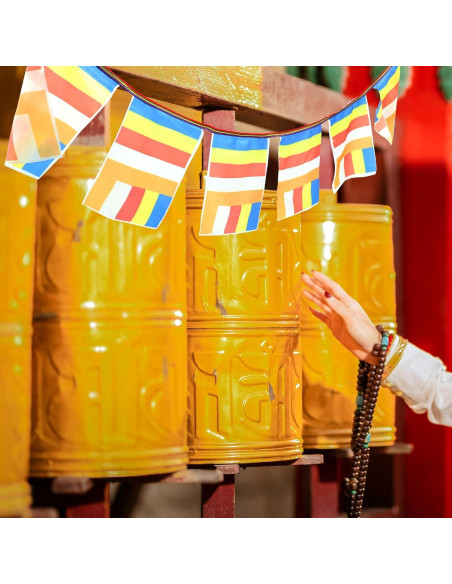 Bandera Budista de Cinco Colores Ganazono - Tela de Seda