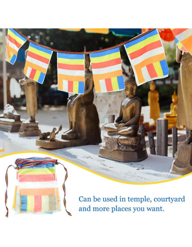 Bandera Budista de Cinco Colores Ganazono - Tela de Seda