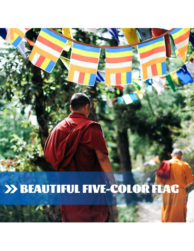 Bandera Budista de Cinco Colores Ganazono - Tela de Seda