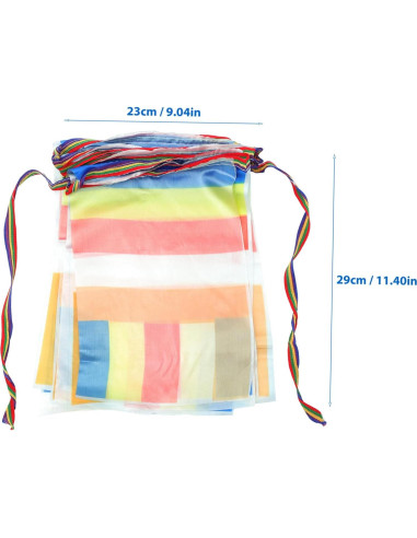 Bandera Budista de Cinco Colores Ganazono - Tela de Seda