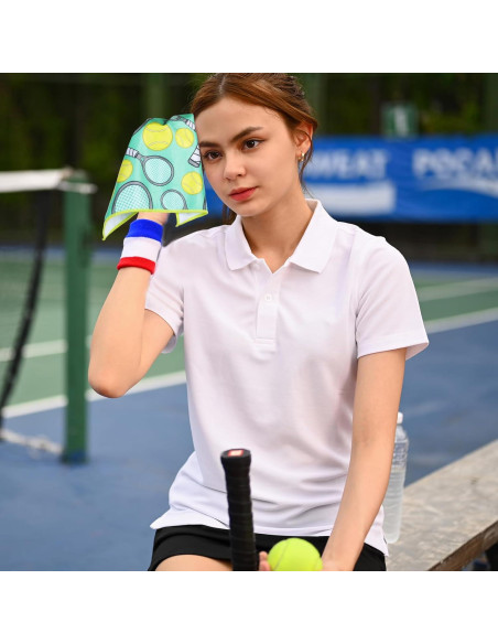 6 Toallas de Tenis Wutfuooo 38x42 cm Multicolor Absorbentes