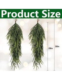 Guirnalda Navideña Artificial 76.2 cm 2 Pcs Norfolk PURPLE STAR 2