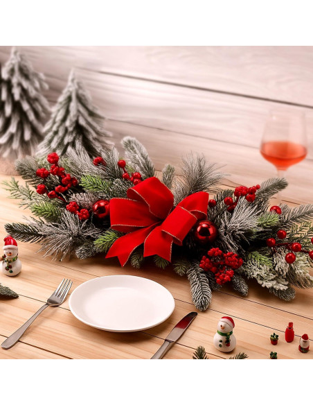 Centro de Mesa Navideño Suncalla 61 cm Guirnalda Decorativa
