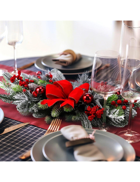 Centro de Mesa Navideño Suncalla 61 cm Guirnalda Decorativa