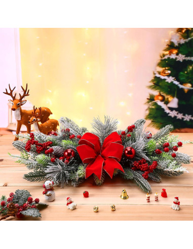 Centro de Mesa Navideño Suncalla 61 cm Guirnalda Decorativa