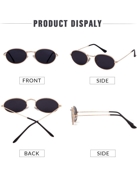 GIFIORE Gafas de Sol Ovaladas Vintage Retro 90s UV400