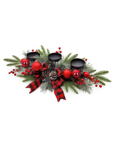 Centro de Mesa Navideño SUNNYPARK 69.85x30.48 cm Rojo