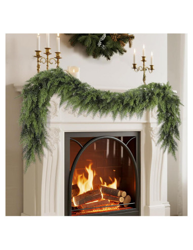 Guirnalda Navideña de Pino Cedro 6FT YOFIT - Decoración Interior/Exterior