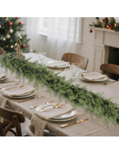 Guirnalda Navideña de Pino Cedro 6FT YOFIT - Decoración Interior/Exterior