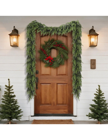 Guirnalda Navideña de Pino Cedro 6FT YOFIT - Decoración Interior/Exterior
