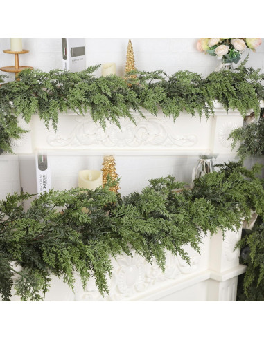 Guirnalda Navideña de Pino Cedro 6FT YOFIT - Decoración Interior/Exterior