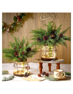 Conjunto de 2 Jarrones de Vidrio Norfolk Navidad Knitgrip